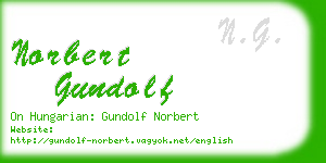 norbert gundolf business card